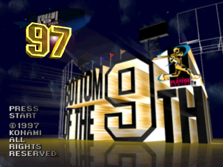 Bottom of the 9th '97 title screen for Playstation